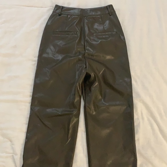 STRAIGHT LEG LEATHER PANT - Picture 3 of 3